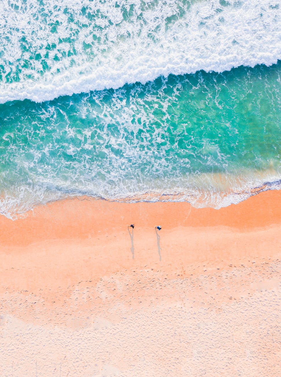 drone footage of a beach